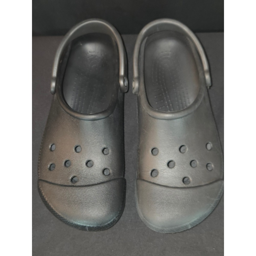 Crocs Men's Classic Clogs Black Comfortable Slip On Sandals Size M8/W10 - Picture 3 of 8